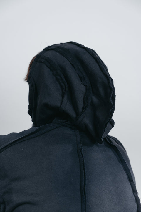 Sudadera negra cortes
