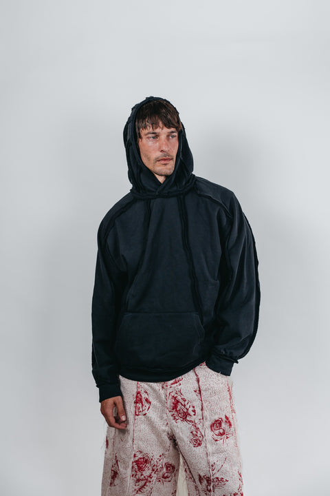 Sudadera negra cortes